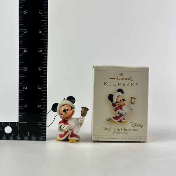 Hallmark Keepsake 2006 Ringing In Christmas Mickey Mouse Ornament Disney 2.5" - Picture 7 of 9